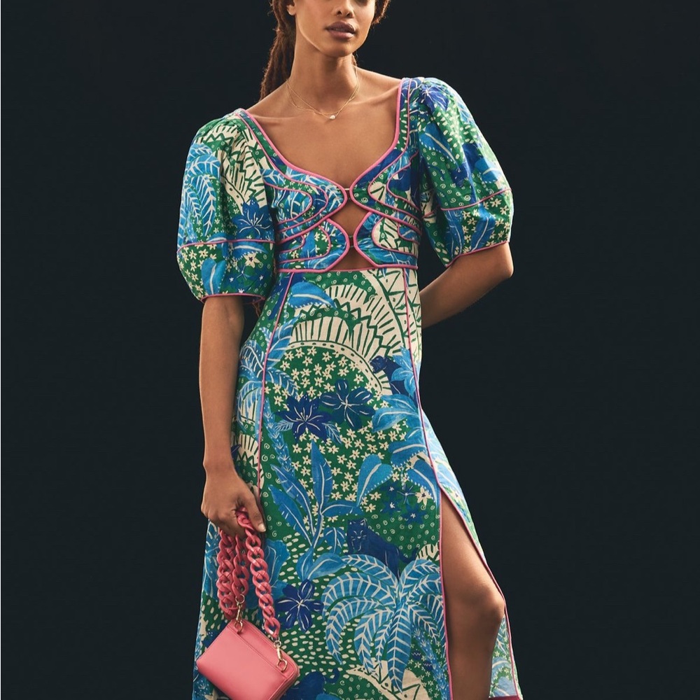 Farm Rio Printed Long Dress (size SM)